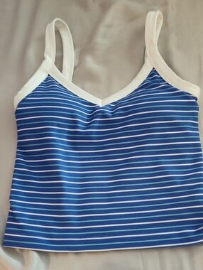 Gilly Hicks Blue & White Striped Tank Top